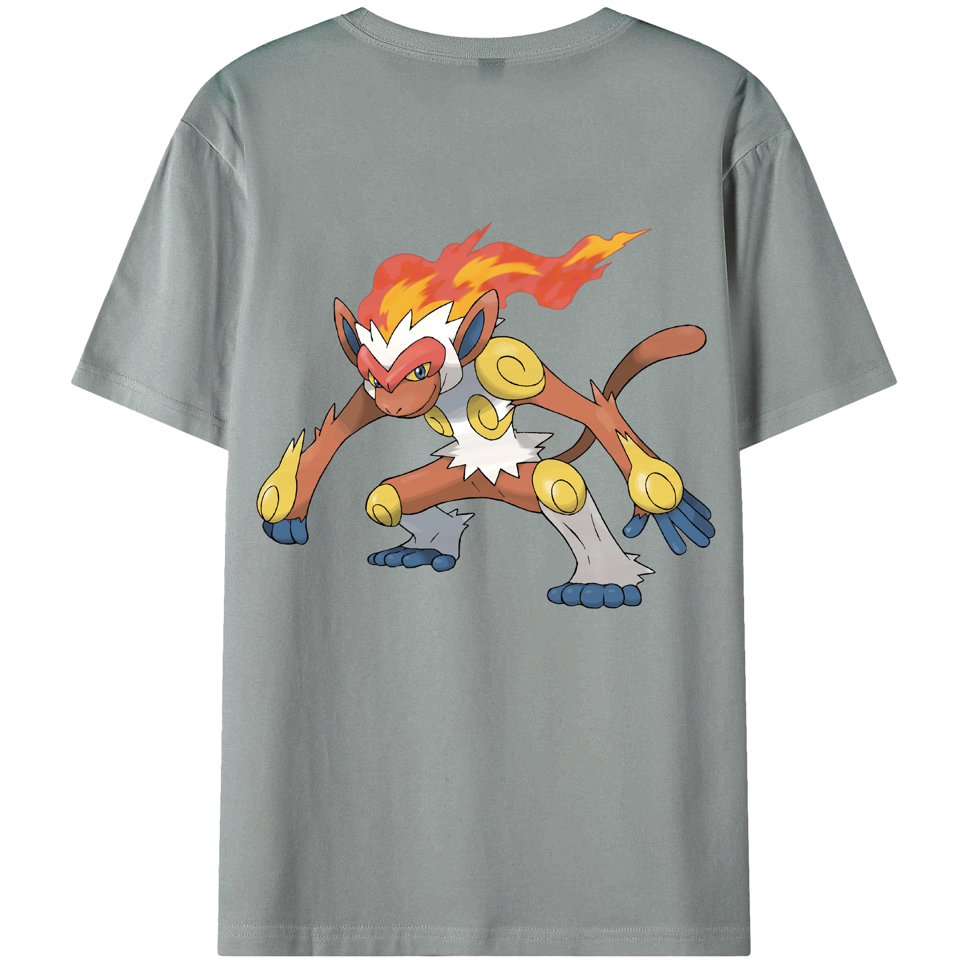 （画像用） ポケットモンスター Pokémon 綿100％ メンズ半袖Tシャツ（バックプリント） 通気性